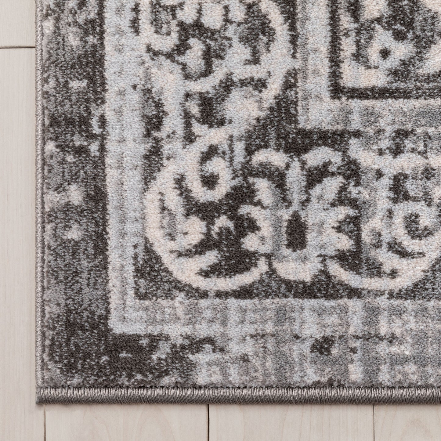 Marjorie Vintage Oriental Persian Panel Dark Grey Rug KE-103