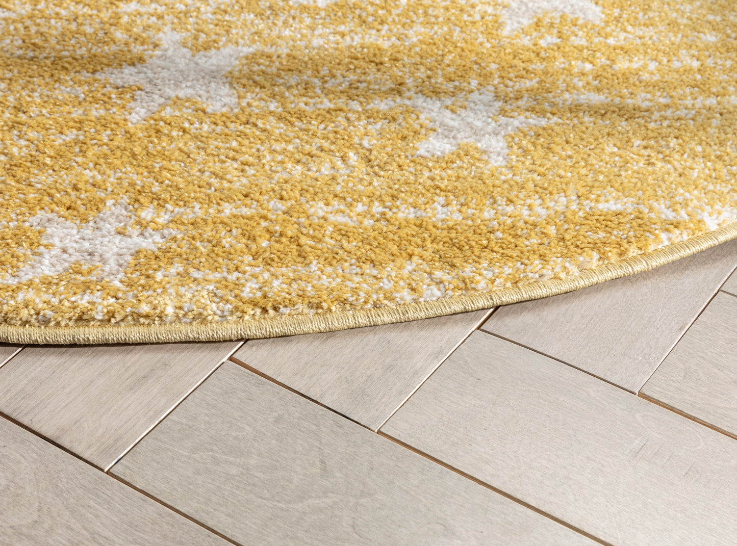 Stars Modern Geometric Yellow Kids Rug KEN-21-
