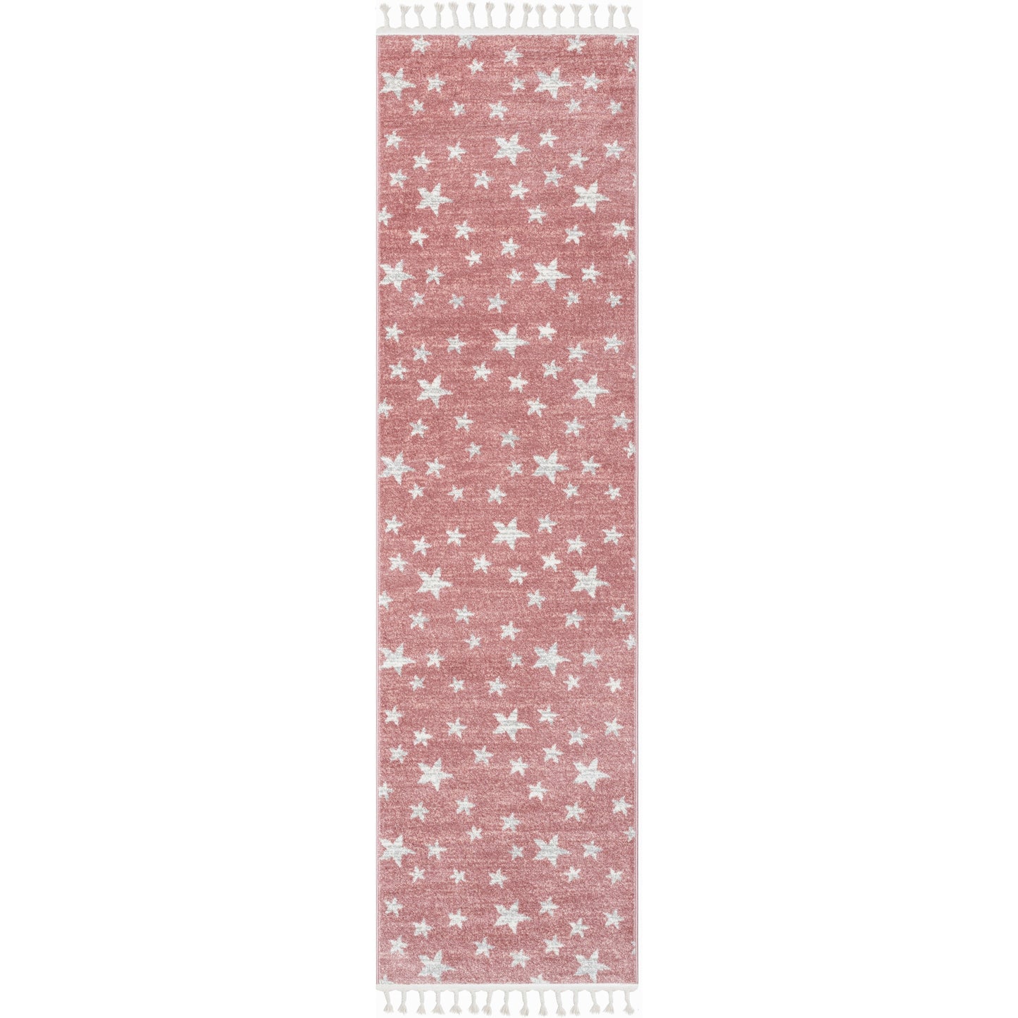 Stars Modern Geometric Pink Kids Rug KEN-29