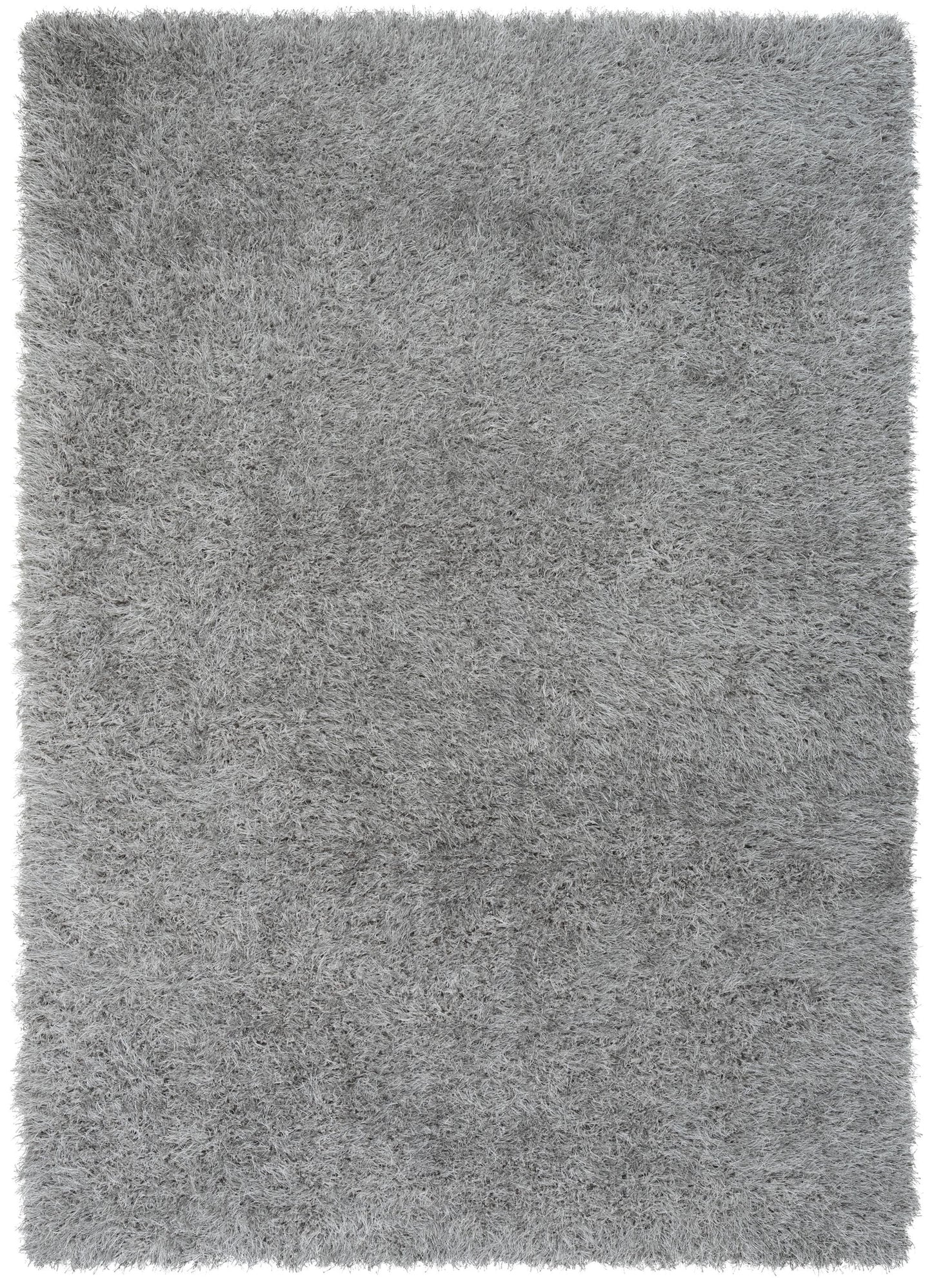 Chie Glam Solid Ultra-Soft Grey Shag Rug KU-17