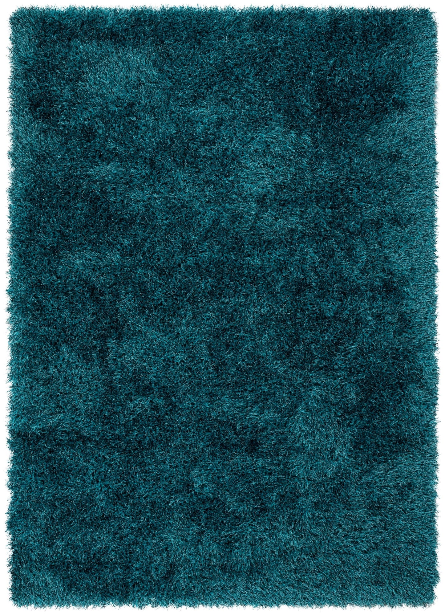 Chie Glam Solid Ultra-Soft Teal Shag Rug KU-18