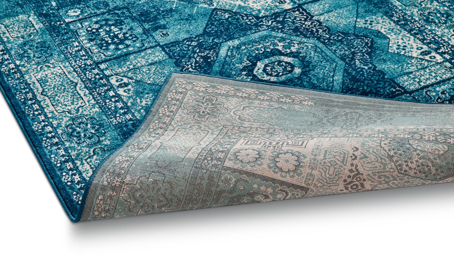Fiatto Blue Traditional Vintage Rug LA-109