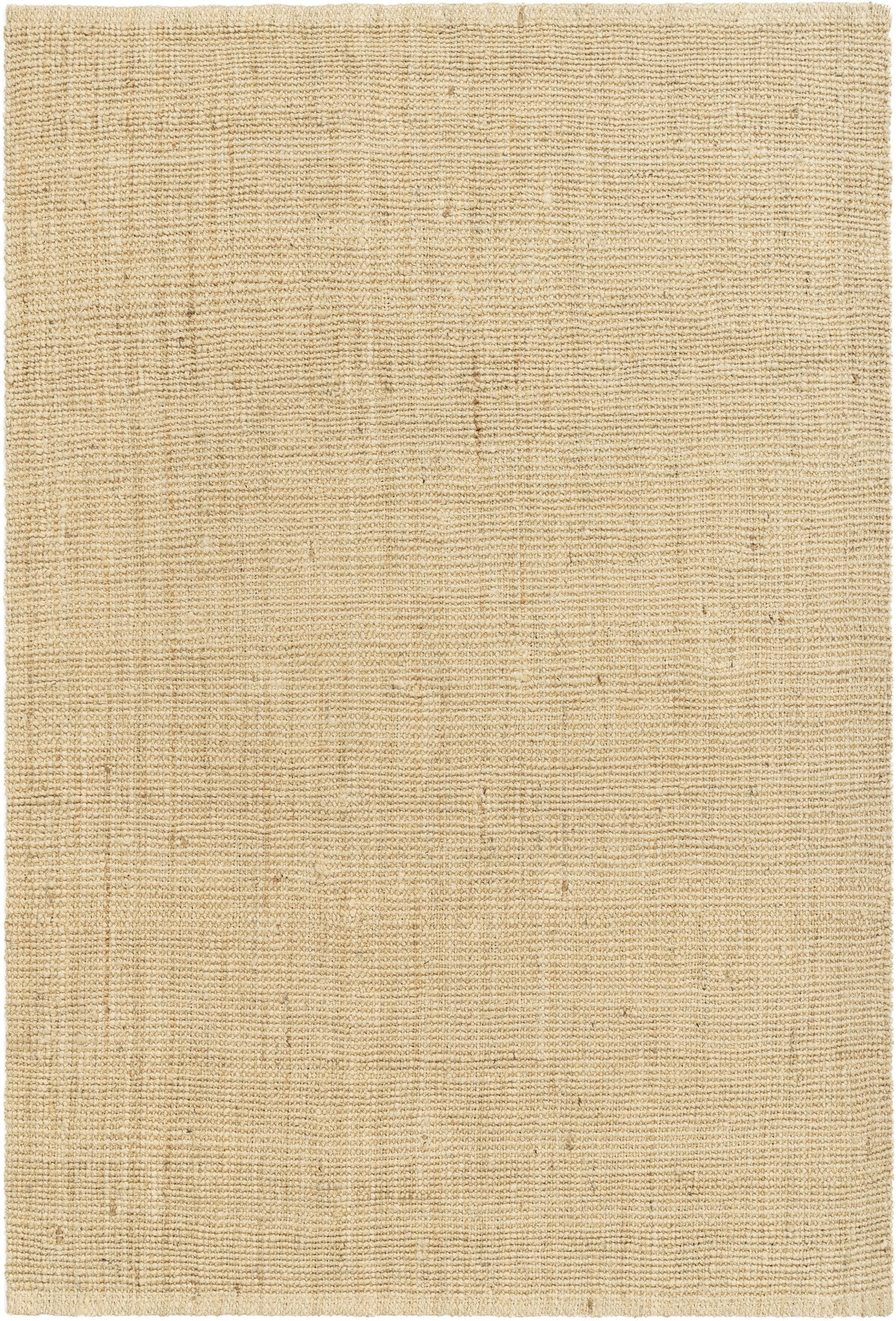 Boucle Hand-Woven Jute Rug Farmhouse Solid Pattern Off-White Chunky-Textured Rug LAN-12
