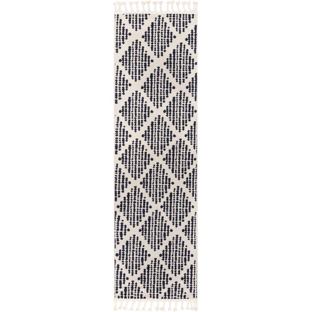 Arbor Moroccan Trellis Blue Kilim-Style Rug LDL-06
