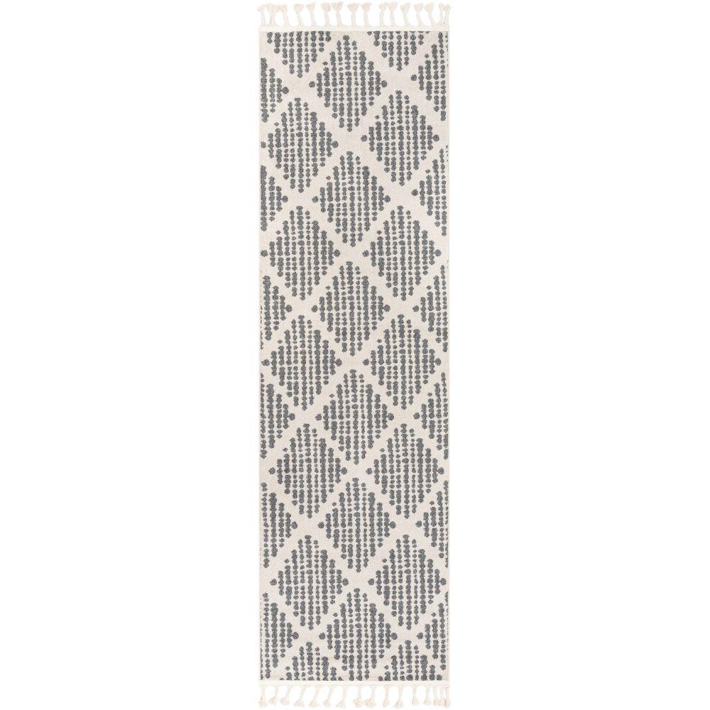Arbor Moroccan Trellis Grey Kilim-Style Rug LDL-07