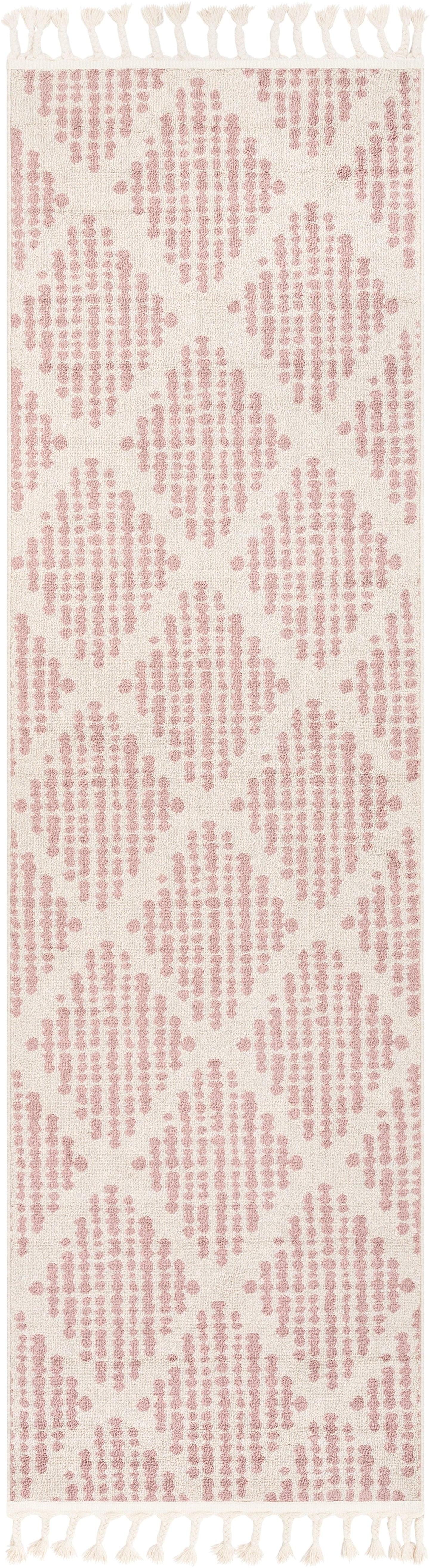 Arbor Moroccan Trellis Blush Kilim-Style Rug LDL-09