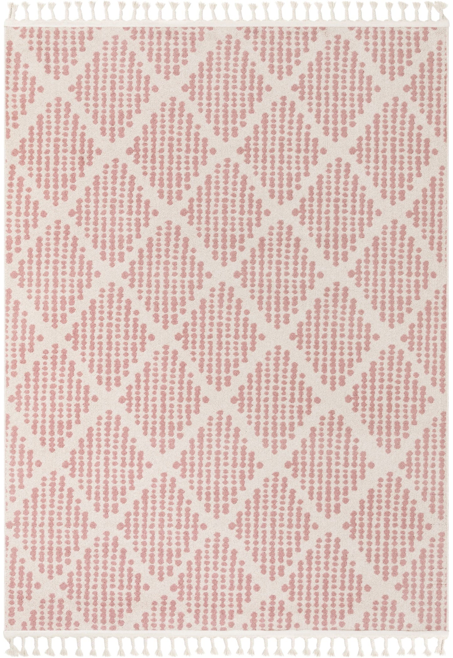 Arbor Moroccan Trellis Blush Kilim-Style Rug LDL-09