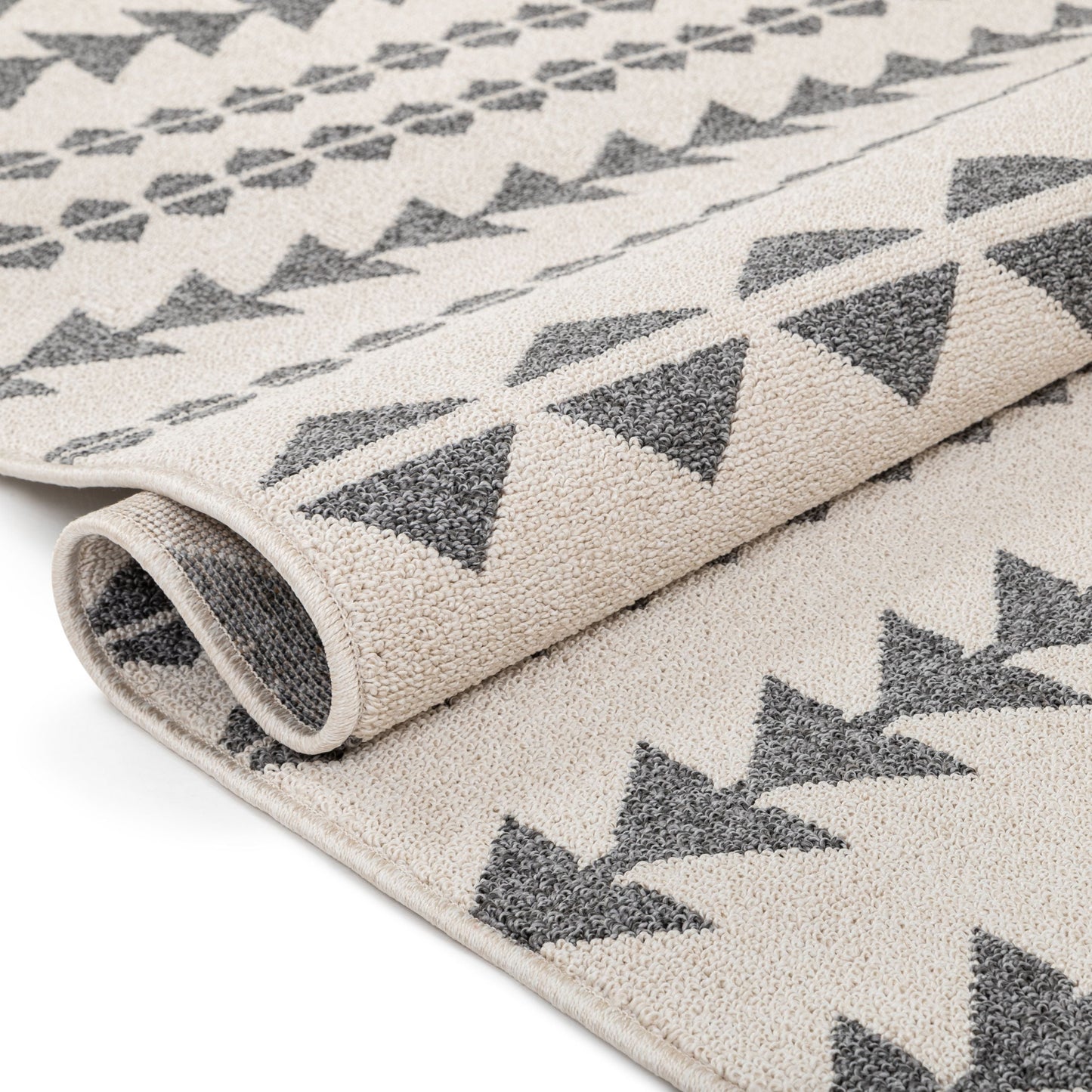 Cueva Tribal Geometric Grey Kilim-Style Rug LDL-108