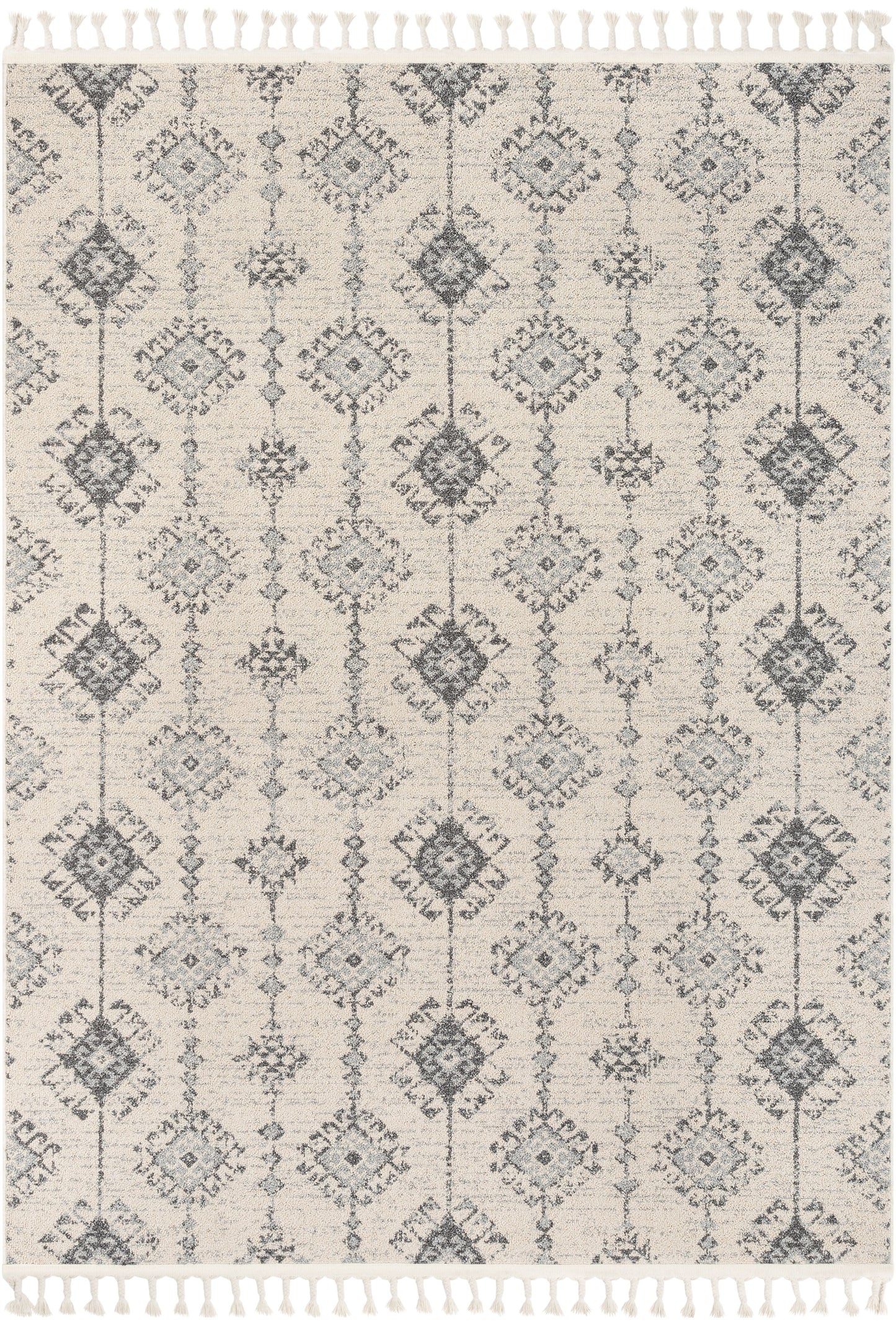 Concetta Moroccan Trellis Grey Kilim-Style Rug LDL-117