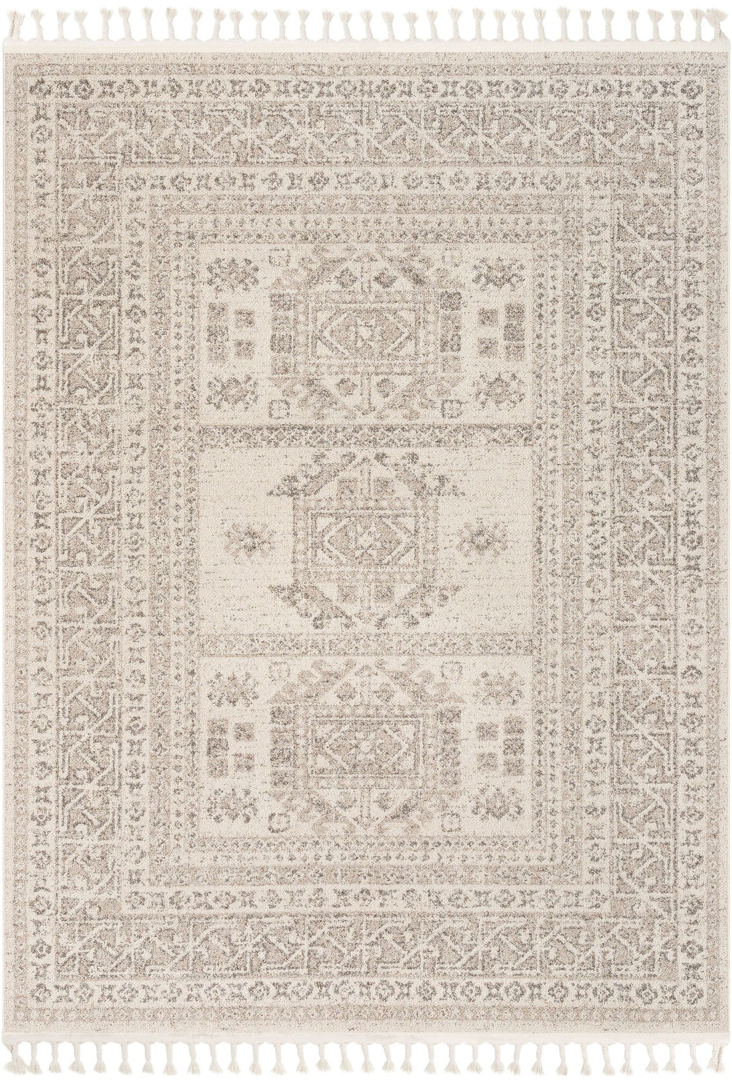Carina Tribal Medallion Beige Kilim-Style Rug LDL-152