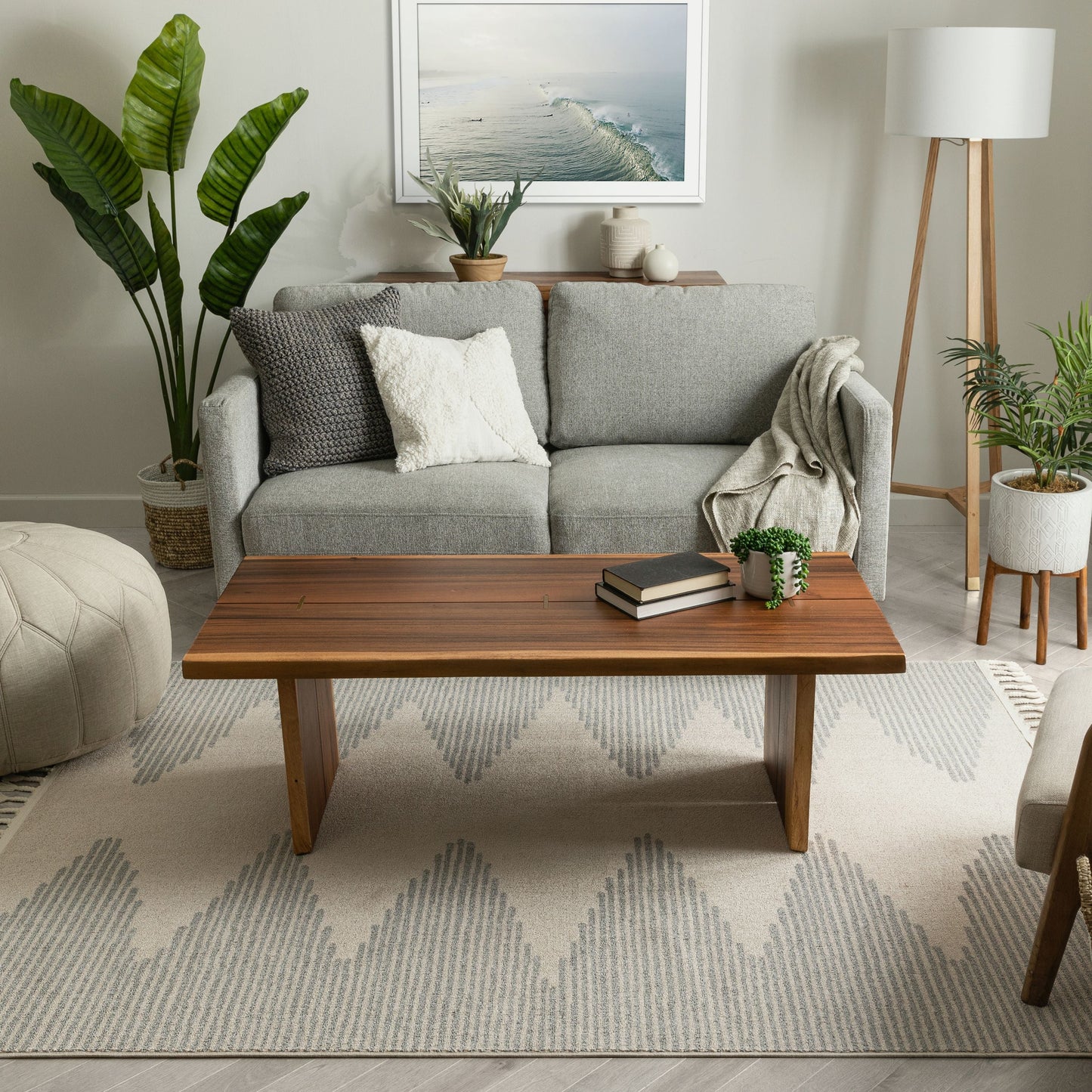 Zipped Tribal Aztec Geometric Grey Kilim-Style Rug LDL-17