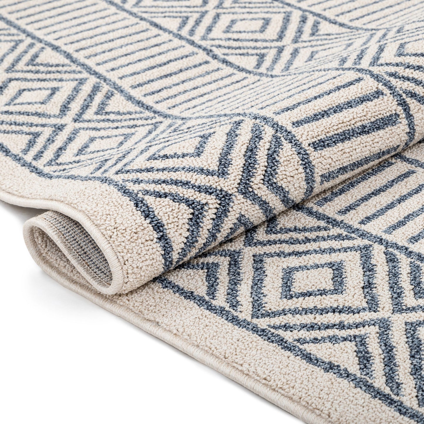 Dora Tribal Moroccan Geometric Light Blue Kilim-Style Rug LDL-66