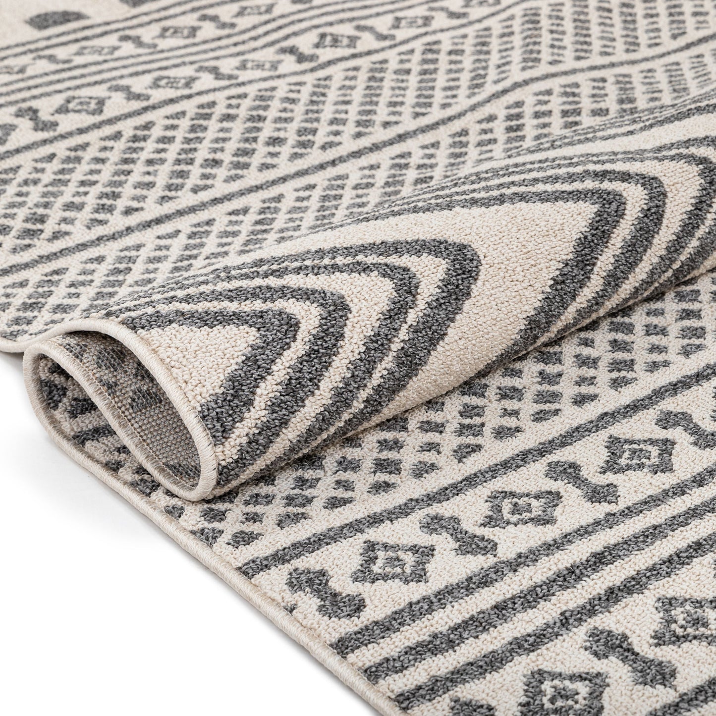 Cruce Tribal Moroccan Geometric Grey Kilim-Style Rug LDL-78