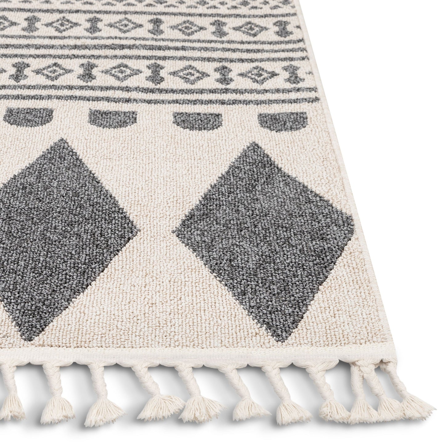 Cruce Tribal Moroccan Geometric Grey Kilim-Style Rug LDL-78