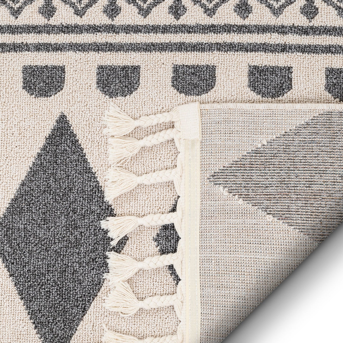Cruce Tribal Moroccan Geometric Grey Kilim-Style Rug LDL-78