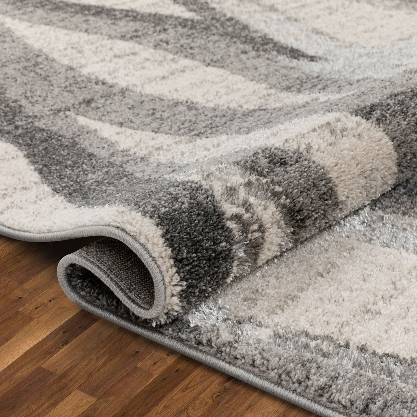 Toro Modern Ogee Geometric Ivory Rug LIS-02