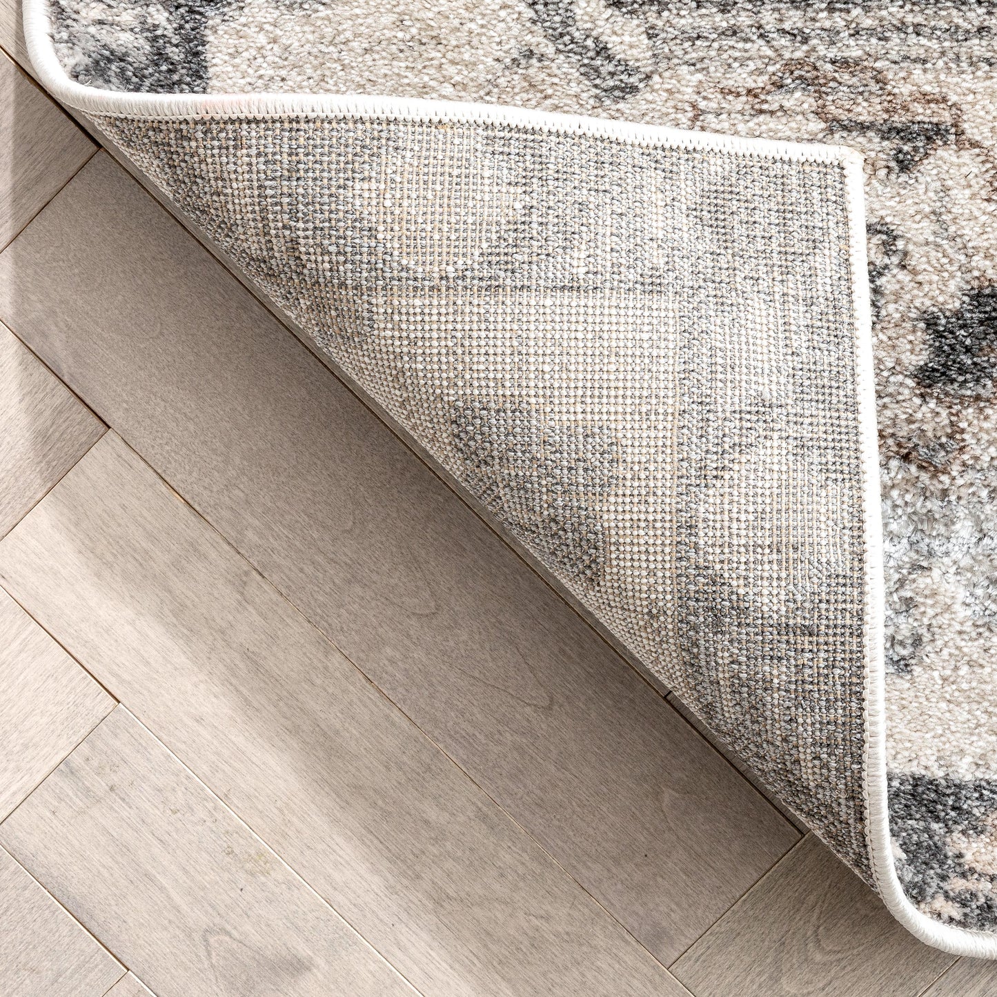 Selma Oriental Floral Pattern Grey Vintage Rug LIS-167