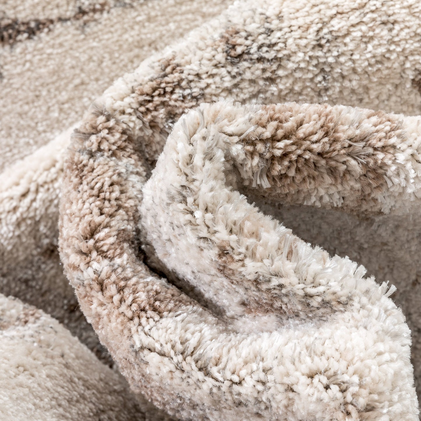 Francis Abstract Brushstroke Ivory Vintage Rug LIS-172