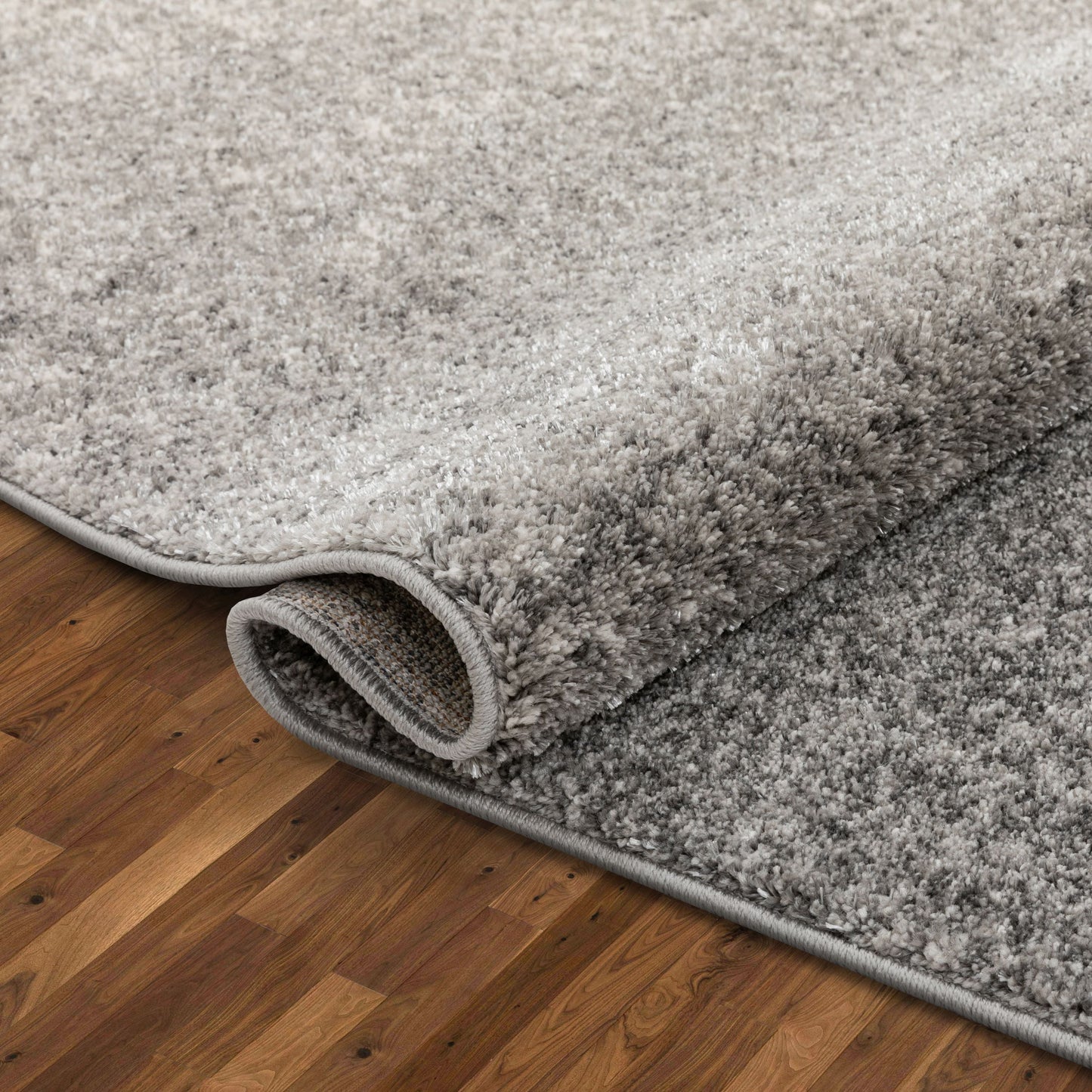 Madia Industrial Solid & Striped Distressed Grey Rug LIS-27