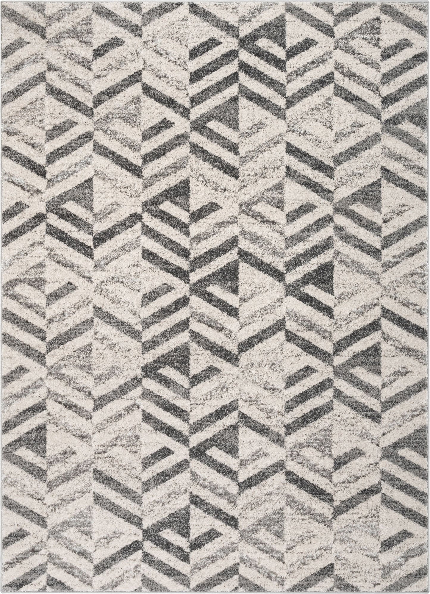 Cordoba Modern Geometric Diamond Pattern Grey Rug LIS-47