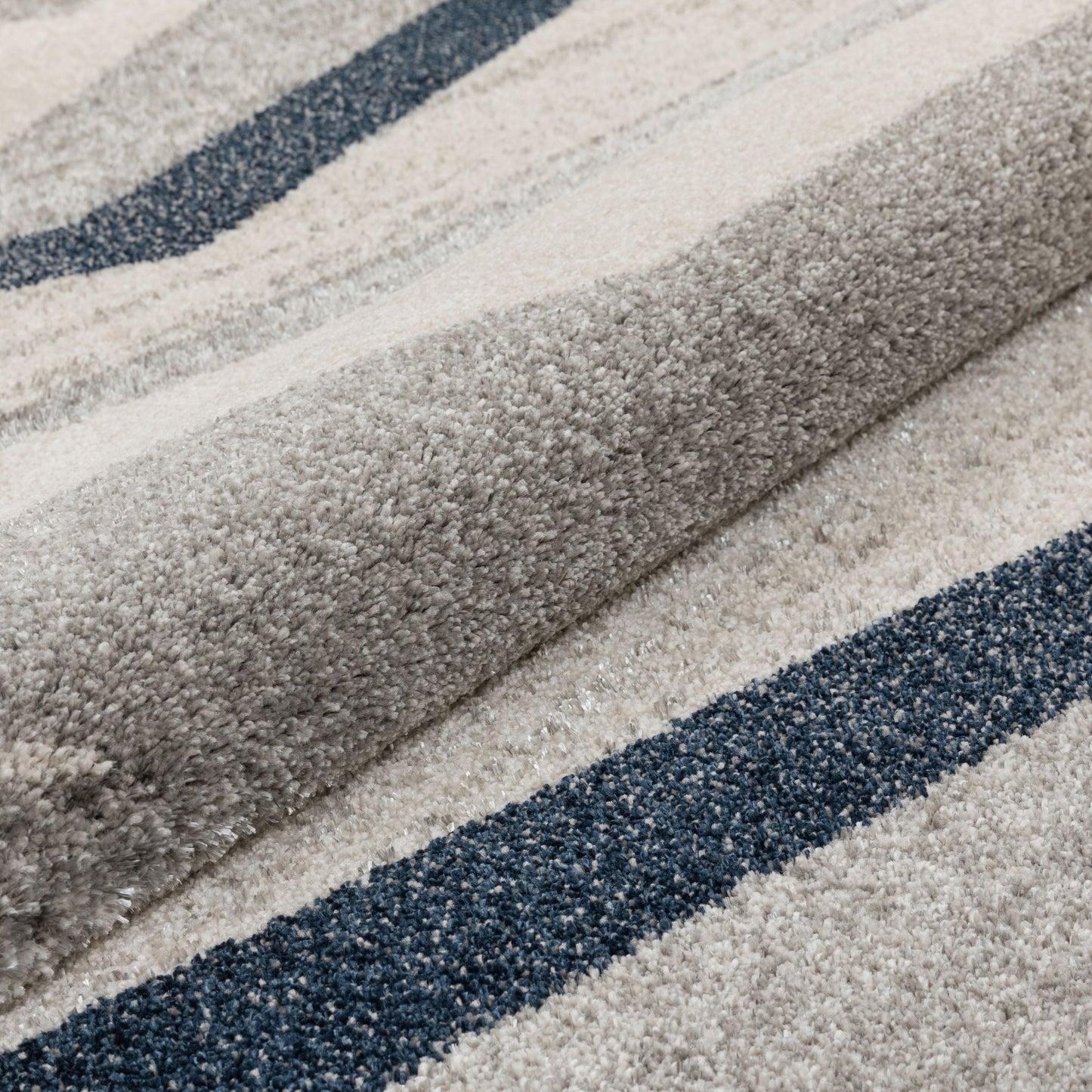Cerro Modern Geometric Distressed Grey / Blue Rug LIS-67