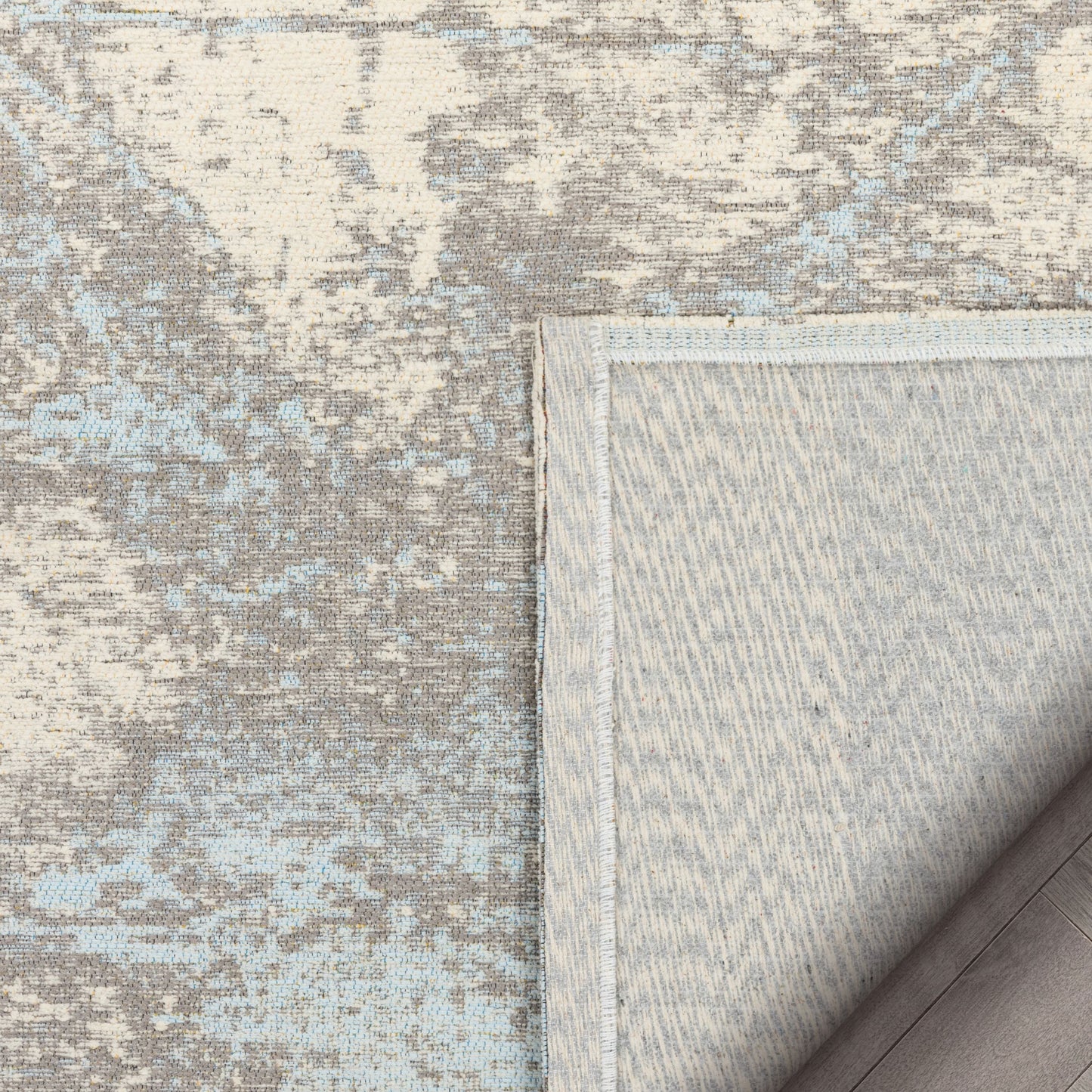 Forio Contemporary Distressed Marble Pattern Beige Kilim-Style Rug LL-22