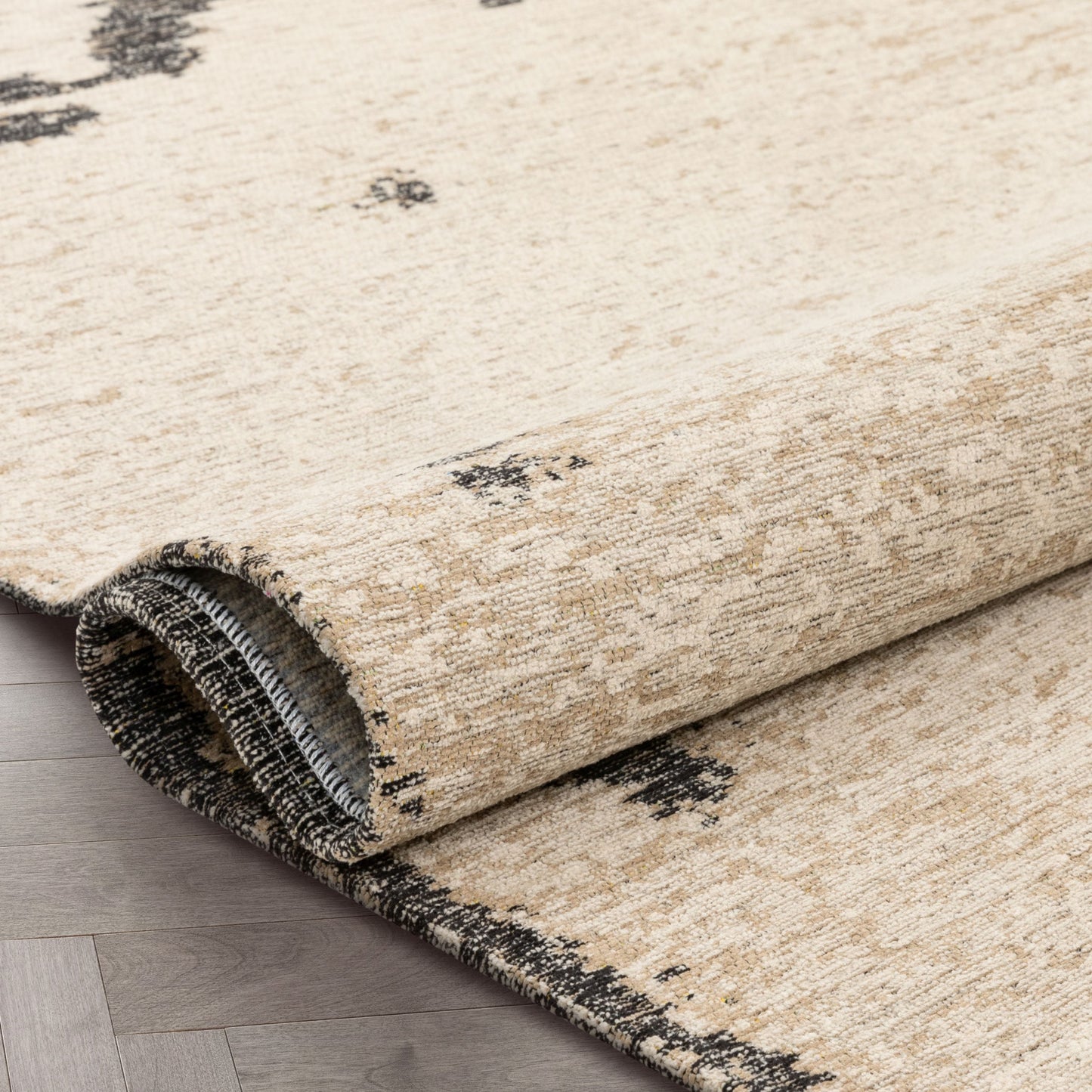 Cassino Contemporary Chevron Brown Kilim-Style Rug LL-88