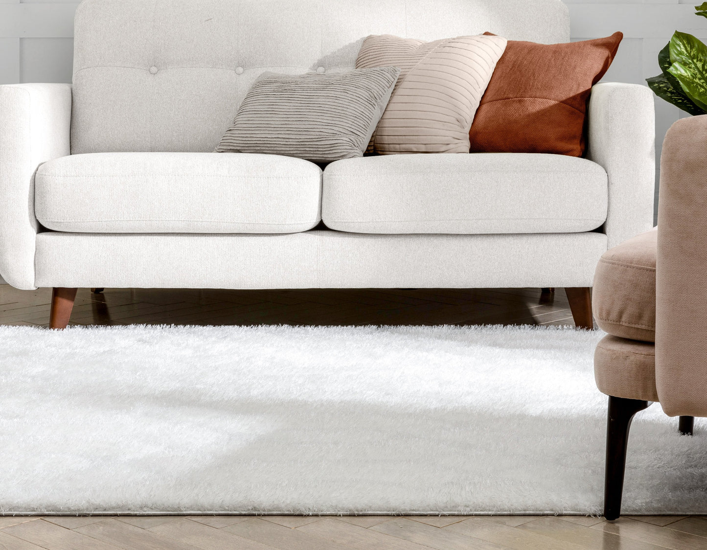 Winona Honeycomb Hexagon Pattern Shag Ivory 3D Textured Rug LOG-142