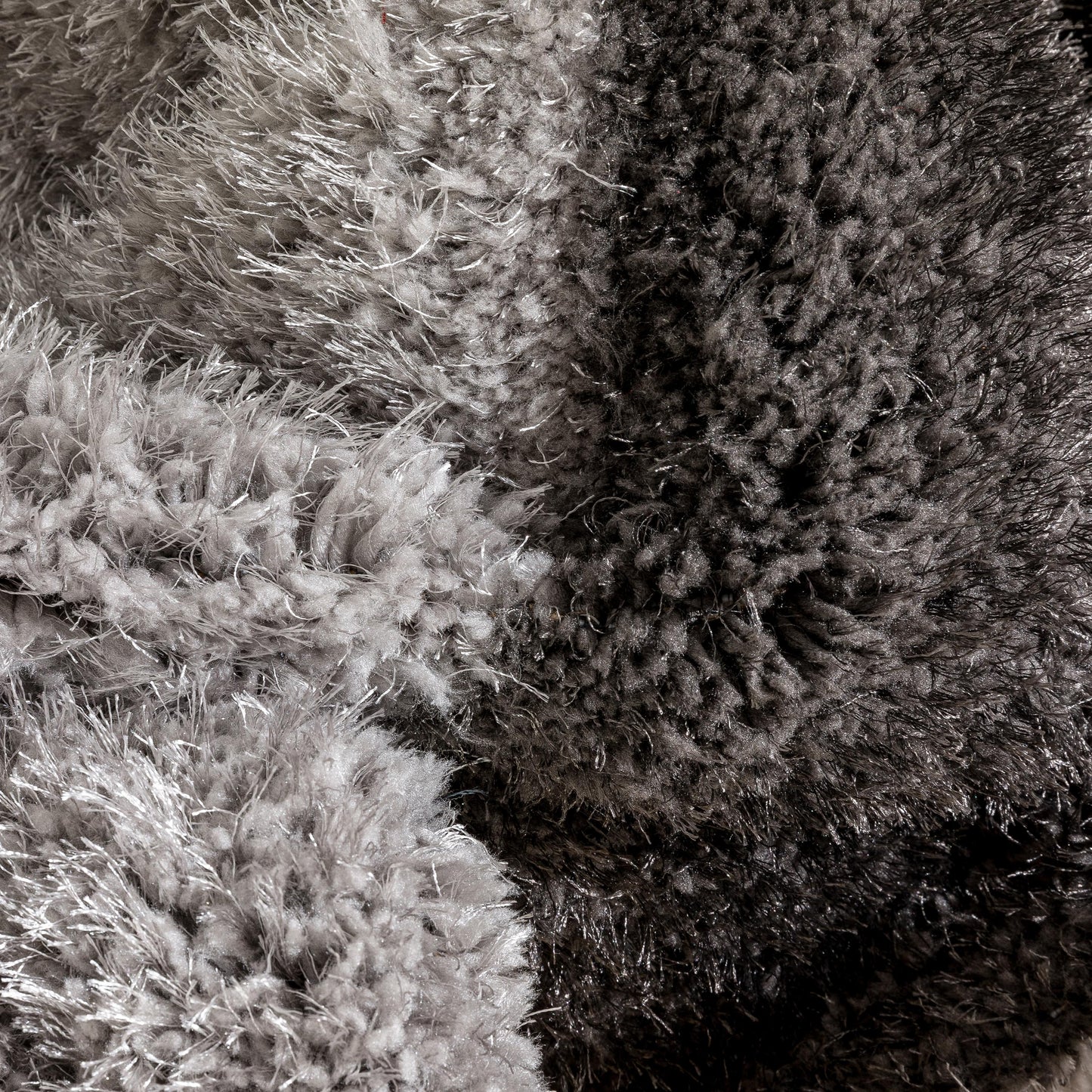 Mori Modern Abstract Geometric 3D Textured Shag Yellow Grey Rug LOL-11
