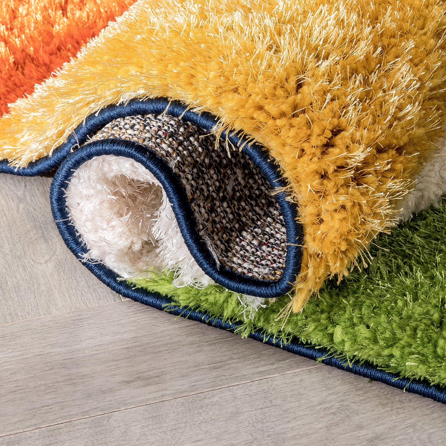 Remi Contemporary Geometric Boxes 3D Textured Shag Multi Rug LOL-20