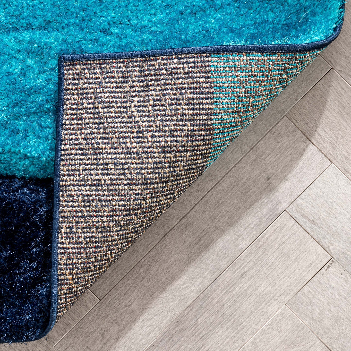 Remi Contemporary Geometric Boxes 3D Textured Shag Multi Rug LOL-20