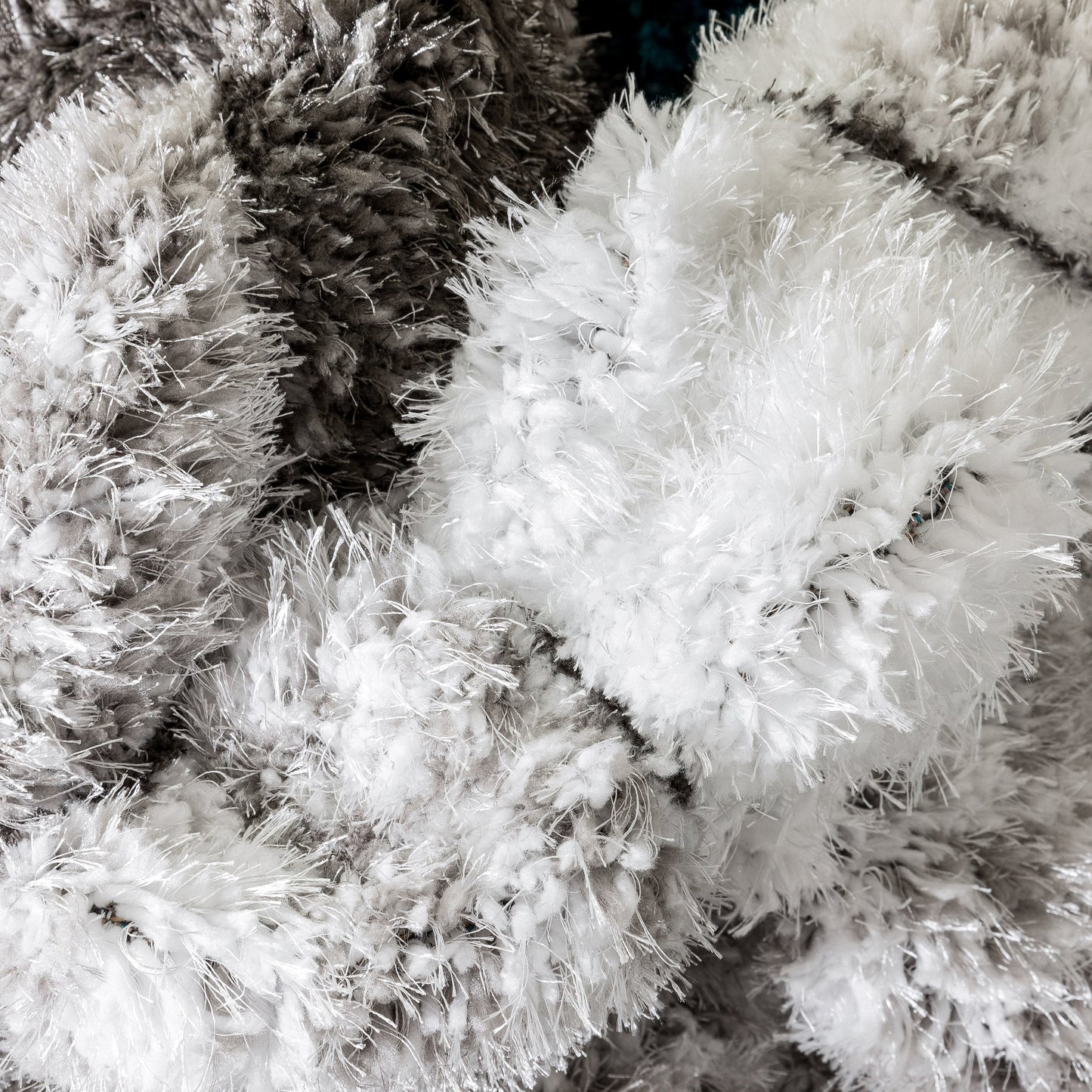 Kenzo Retro Geometric Pattern 3D Textured Shag Teal Grey Rug LOL-36