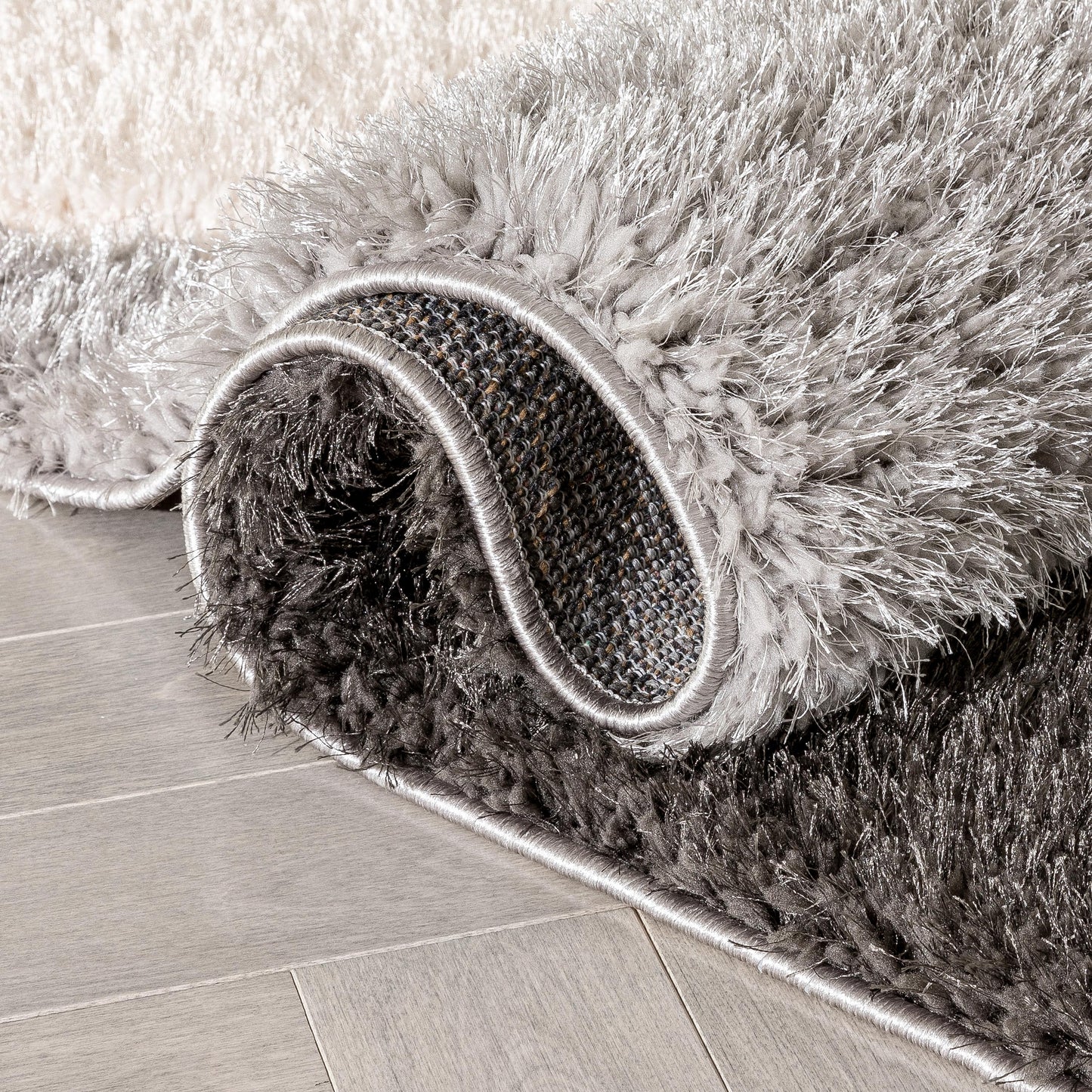 Mika Retro Chevron 3D Textured Shag Pink Grey Rug LOL-49