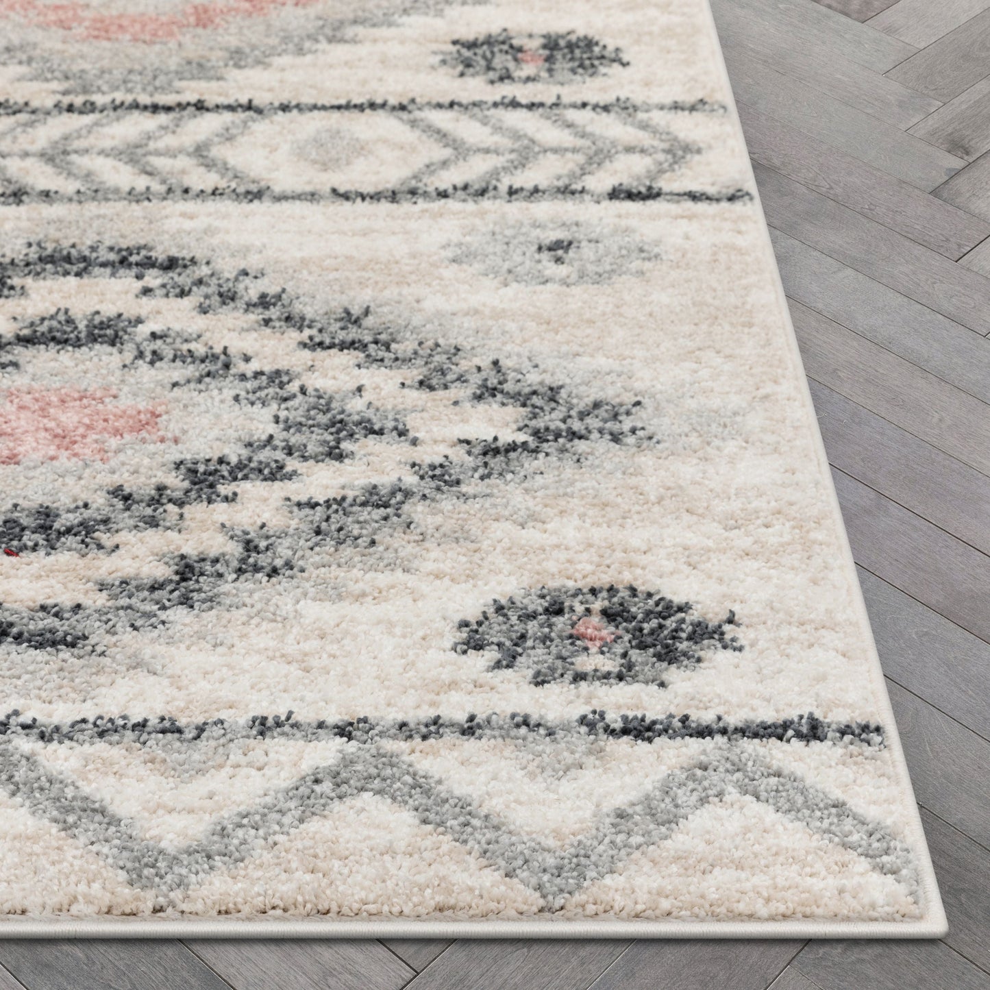 Prato Tribal Southwestern Geometric Pink Rug MA-19