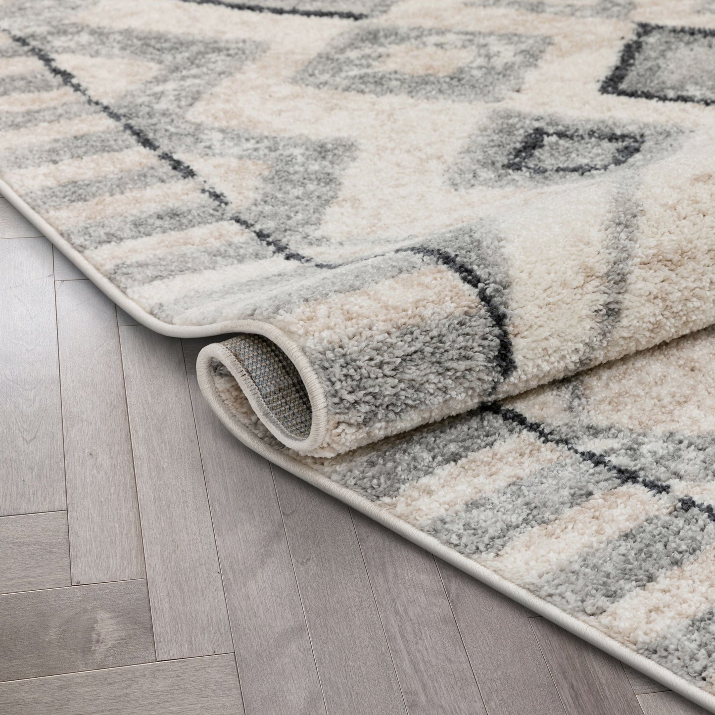Asti Moroccan Diamond Pattern Beige Rug MA-42