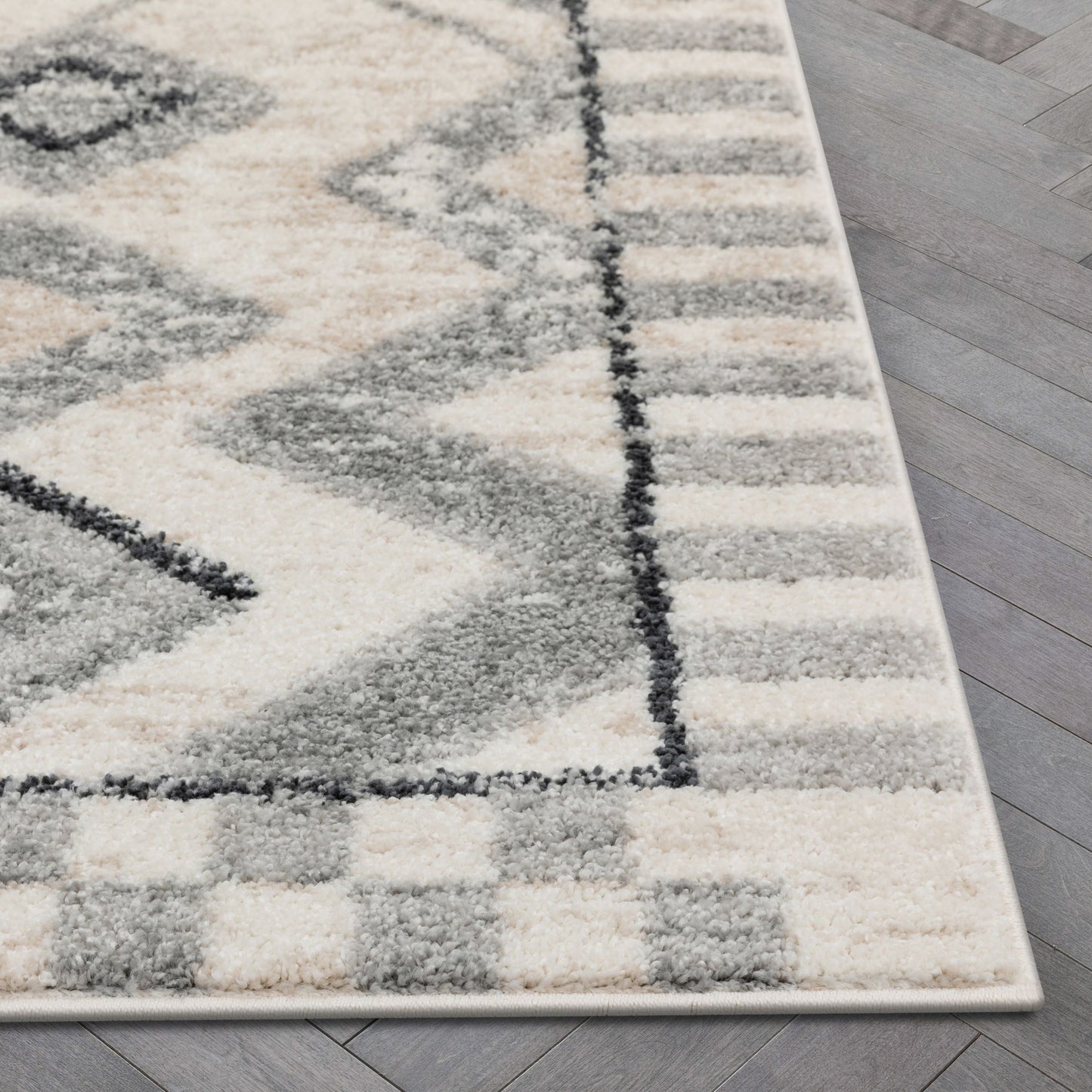 Asti Moroccan Diamond Pattern Beige Rug MA-42