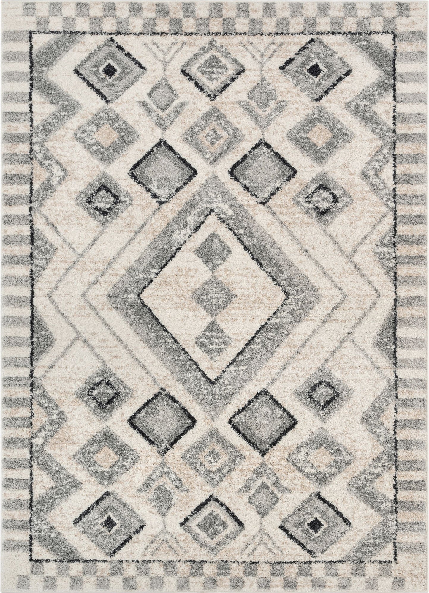 Asti Moroccan Diamond Pattern Beige Rug MA-42