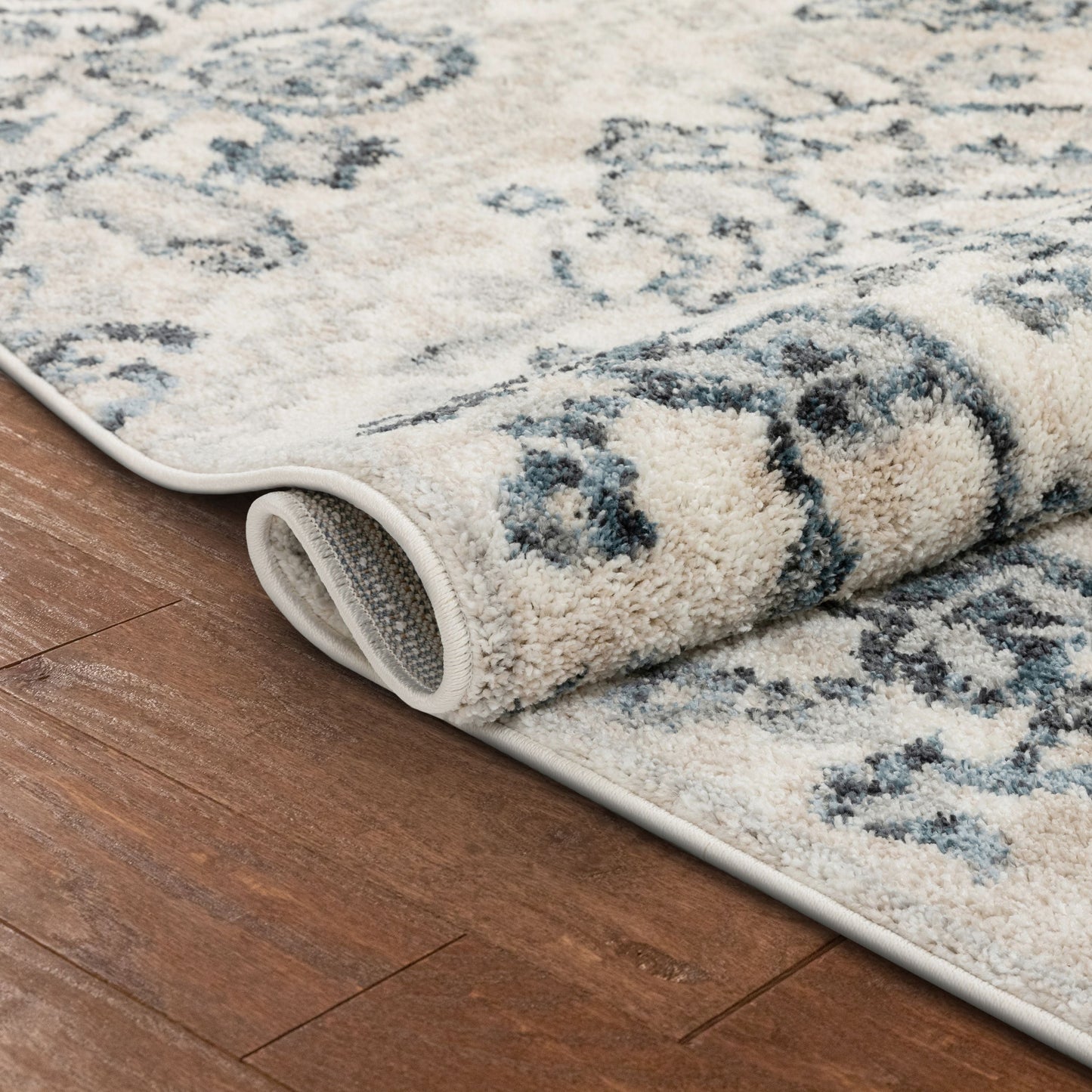 Carpi Vintage Bohemian Medallion Blue Rug MA-54