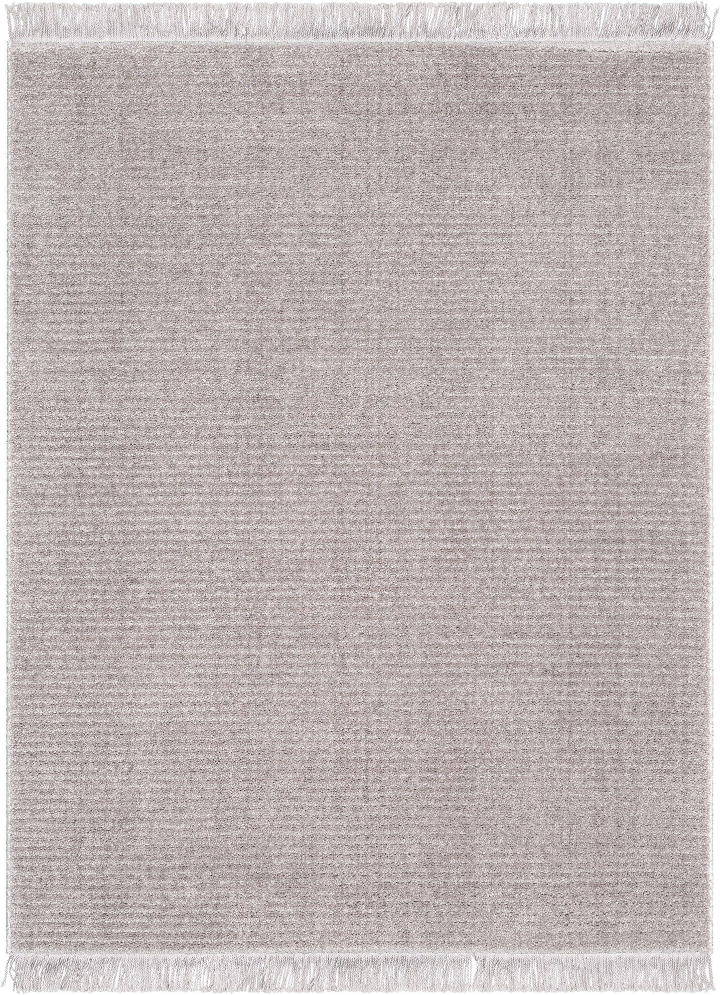 Carlow Solid & Striped Textured Taupe Ivory Ultra Soft High-Low Shag Rug MAI-22