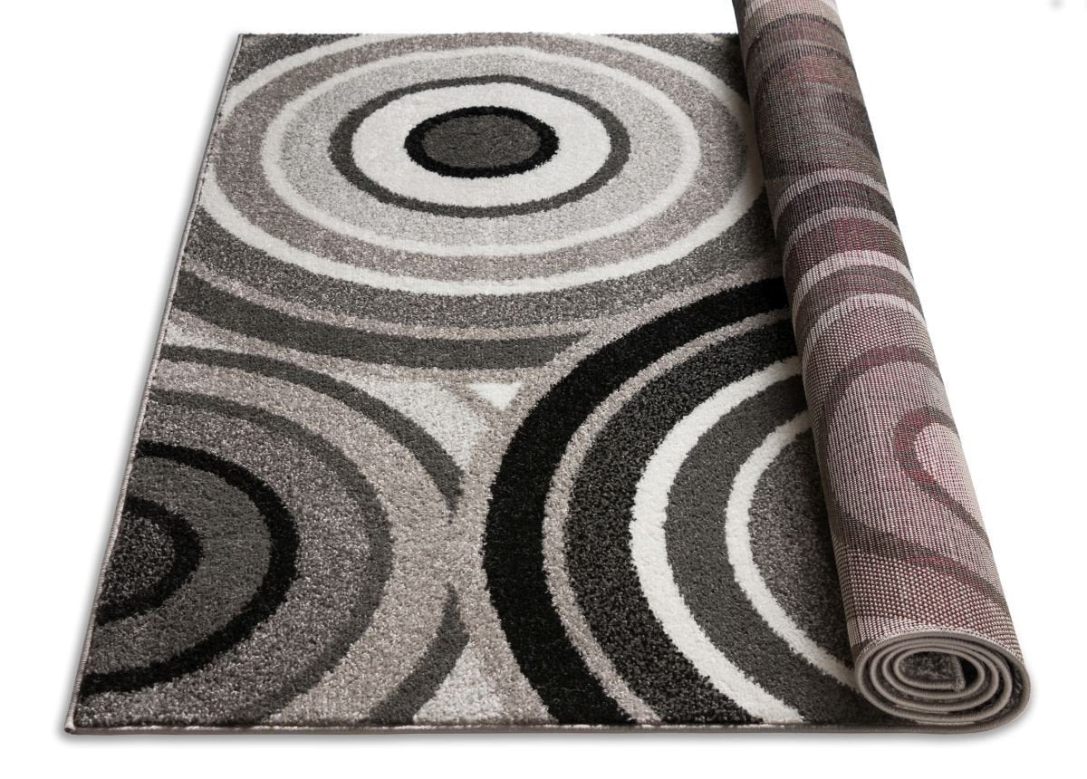Ringo Grey Modern Geometric Rug MC-106