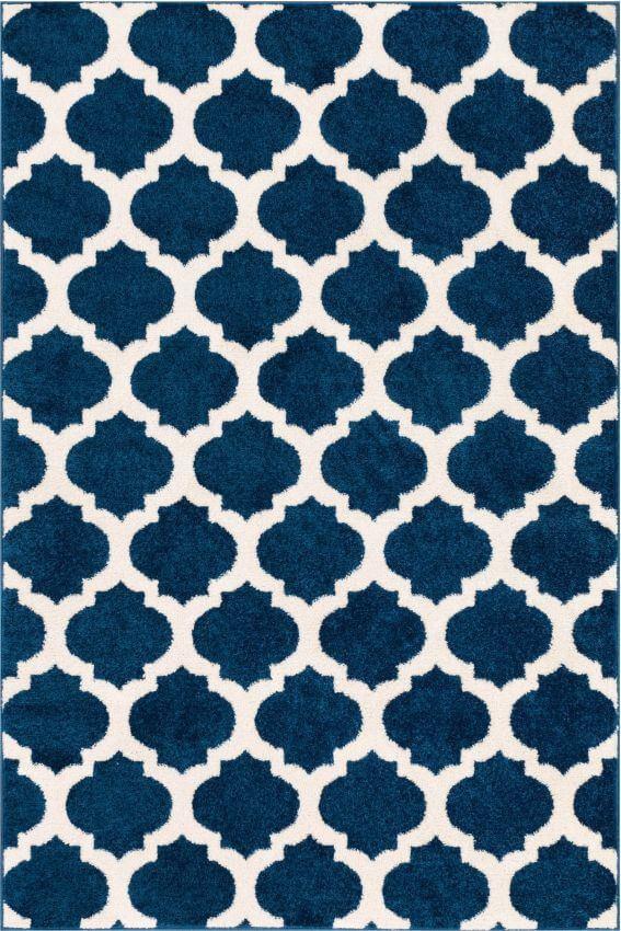 Zoe Blue Modern Trellis Rug MC-54
