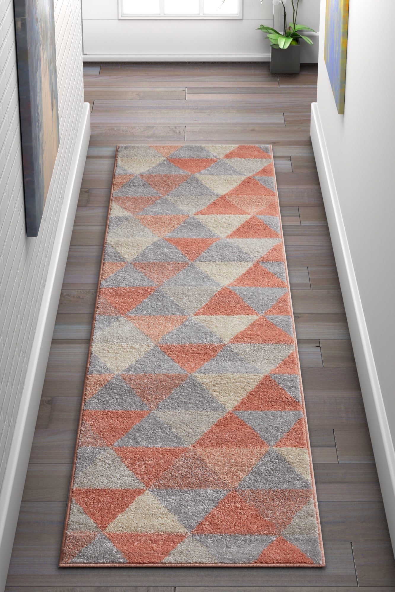 Alvin Blush Modern Geometric Rug MC-69