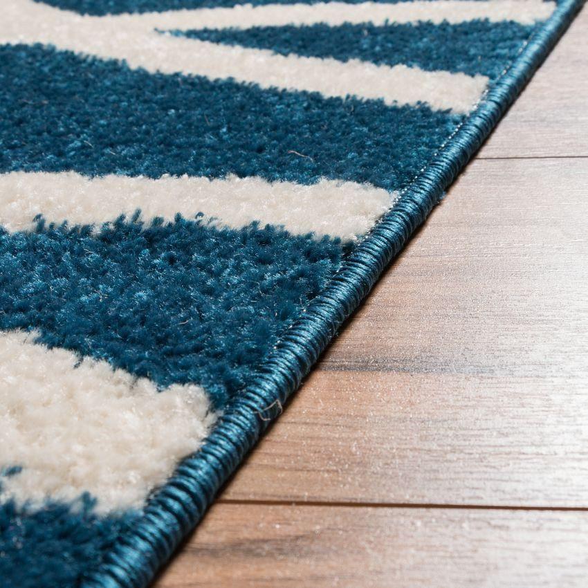 Poofy Blue Moderm Trellis Rug MC-94