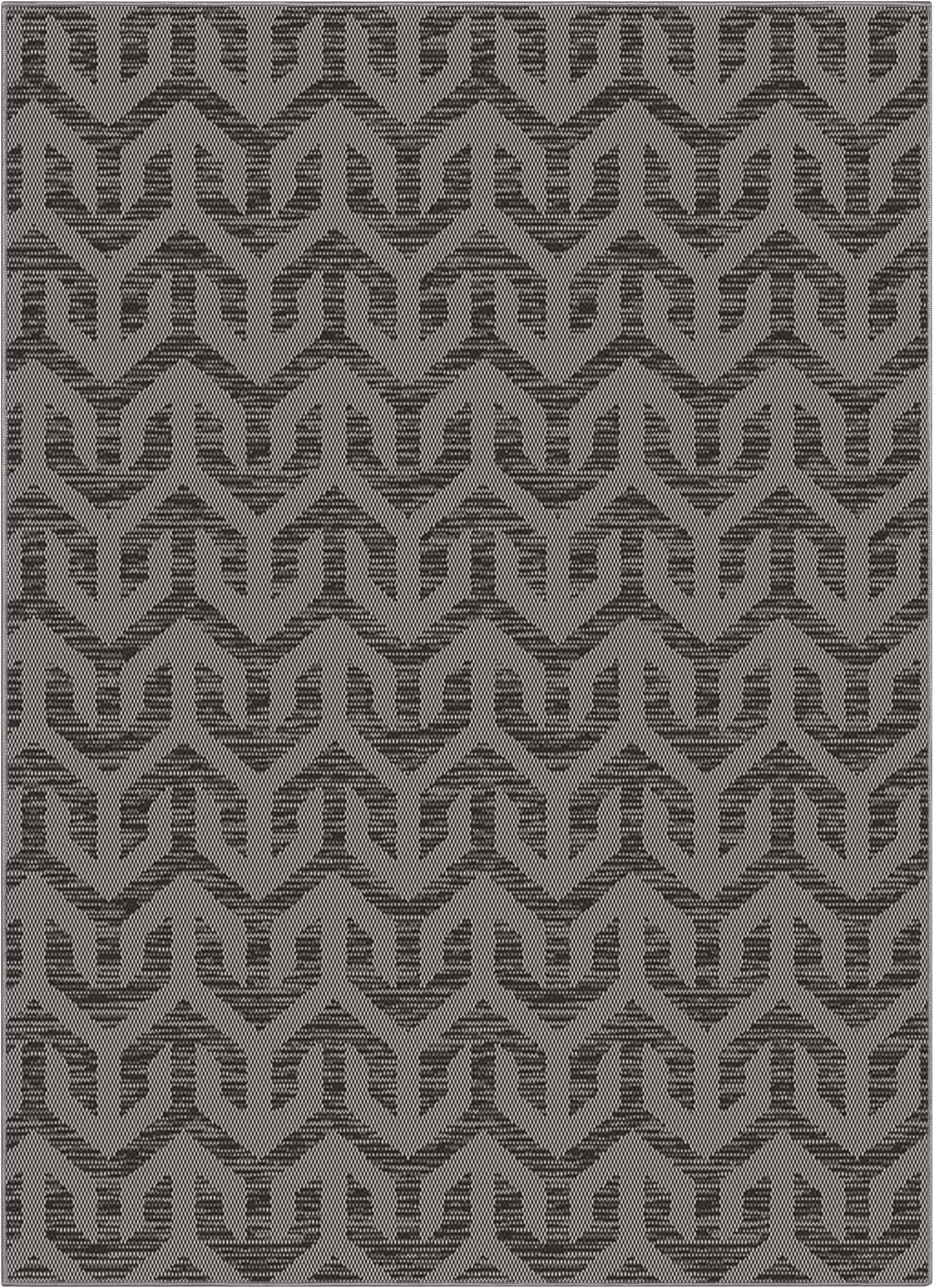 Atlantis Modern Stripes Indoor/Outdoor Grey Flat-Weave Rug MED-217