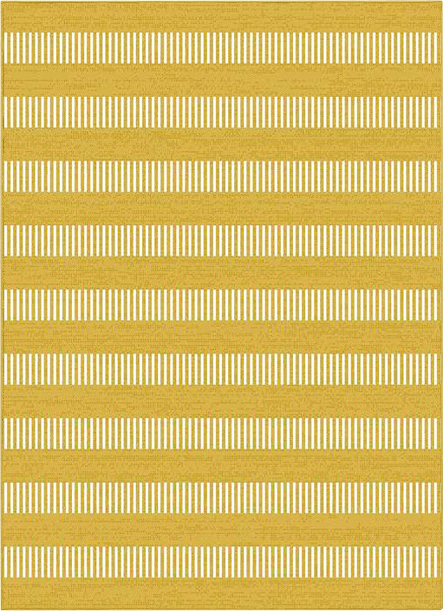 Stria Modern Stripes Indoor/Outdoor Yellow Flat-Weave Rug MED-241