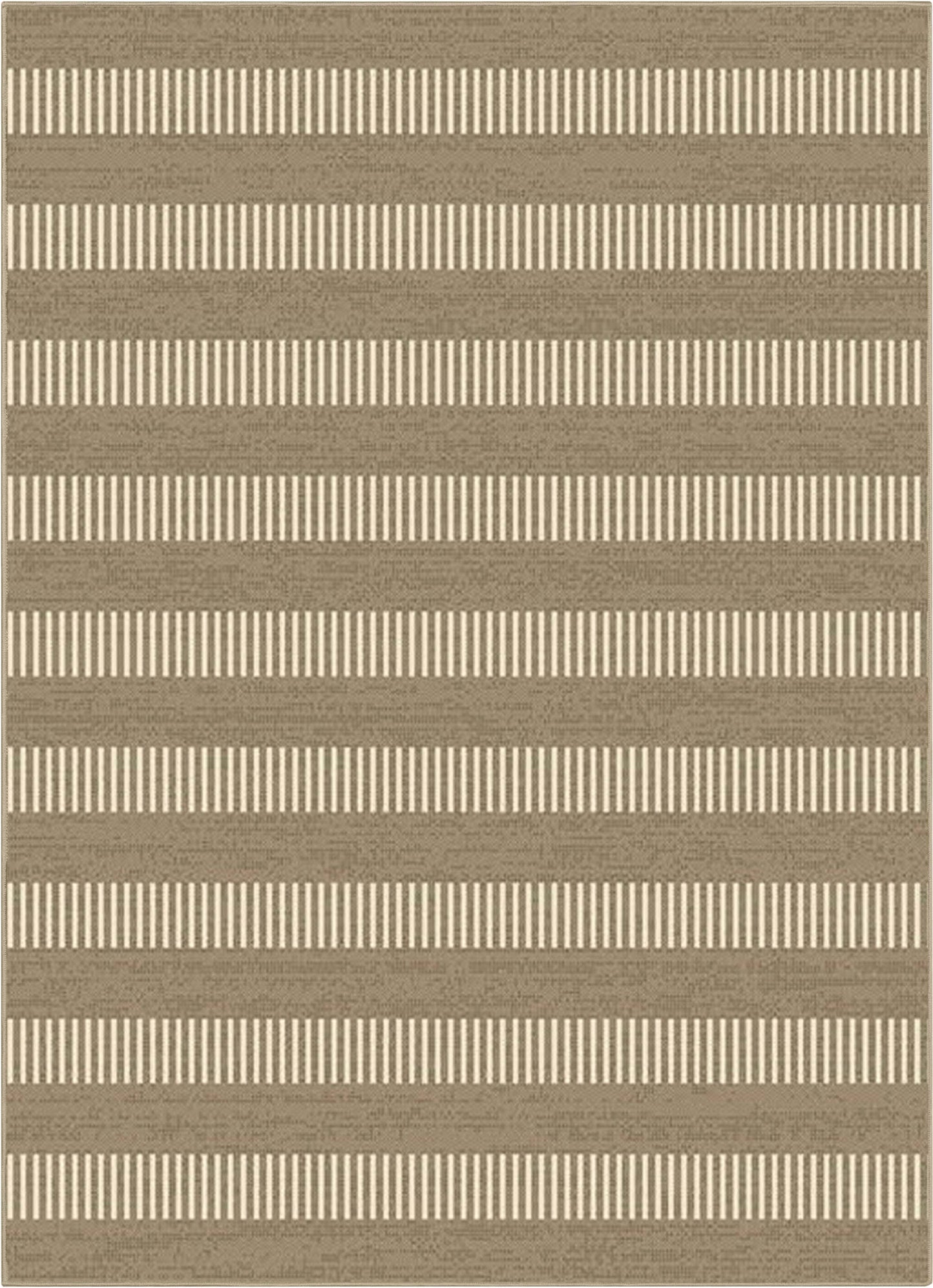 Stria Modern Stripes Indoor/Outdoor Beige Flat-Weave Rug MED-242