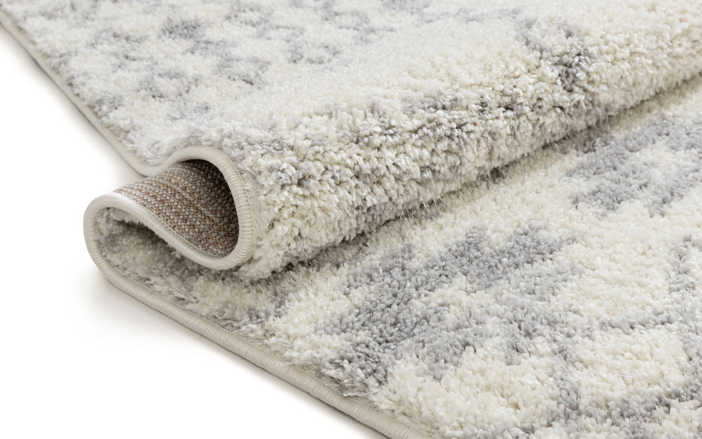 Tozi Moroccan Tribal Beige Shag Rug MEL-32