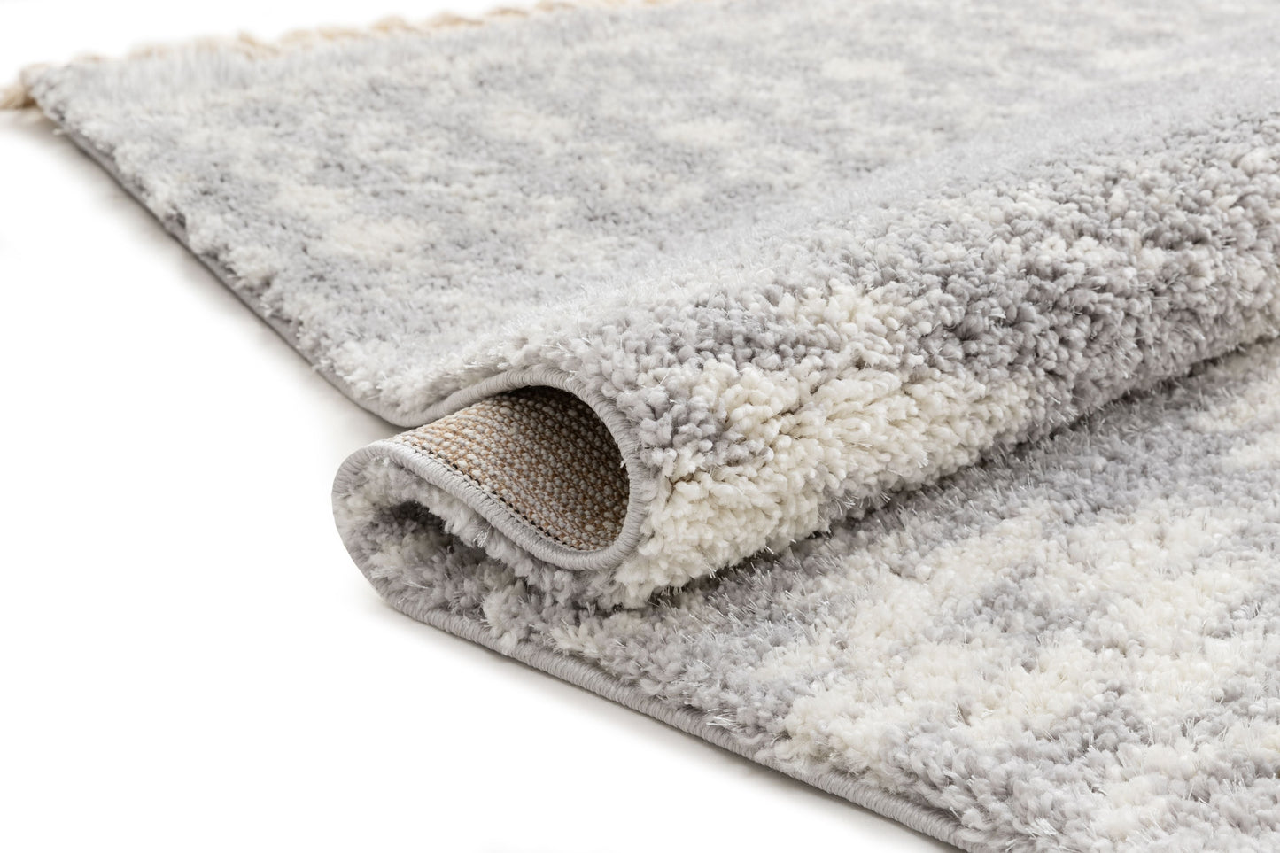 Tozi Moroccan Tribal Grey Shag Rug MEL-37