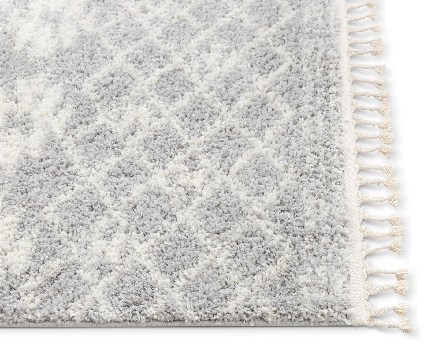 Tozi Moroccan Tribal Grey Shag Rug MEL-37
