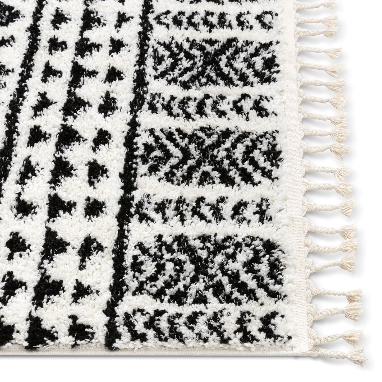 Tayanna Tribal Moroccan Ivory Shag Rug MEL-62